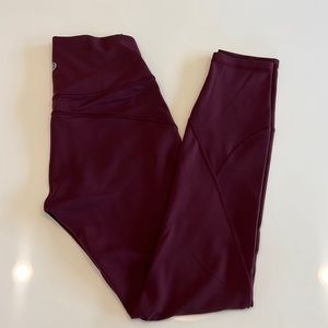 Lululemon In Movement Leggings - Maroon